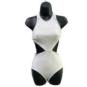 Flagpole swimsuit one piece light gray size small.